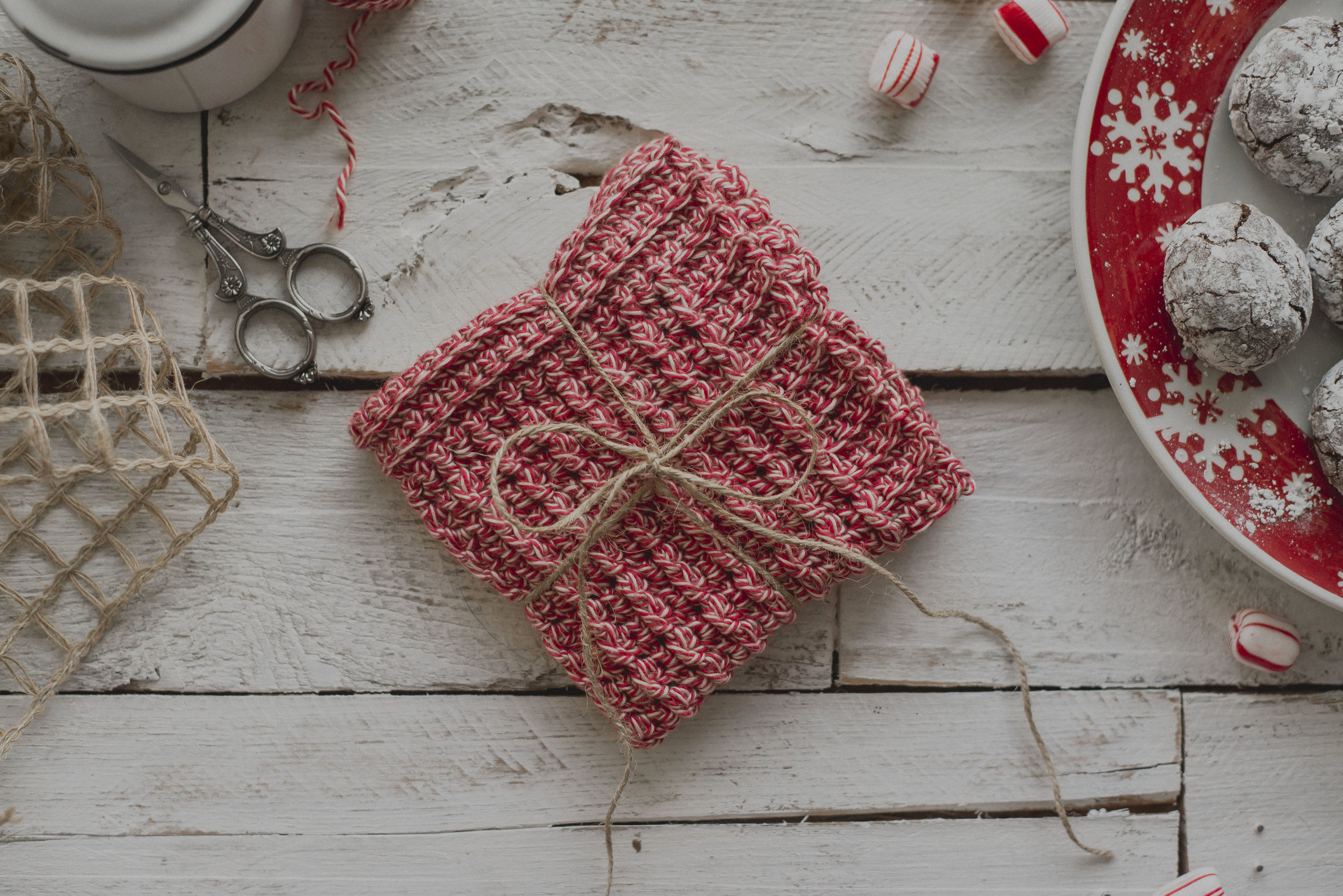 Free Crochet Pattern for the Peppermint Washcloth — Megmade with Love